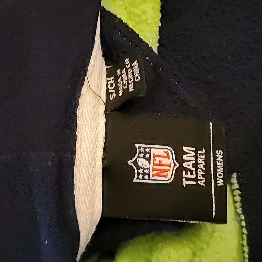 NFL Seattle Seahawks Full Zip Hoodie Sweater Size Small Blue Green - Picture 4 of 5